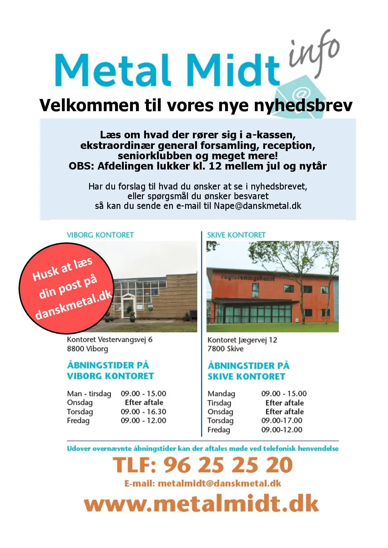 Nyhedsbrev nr. 4 metal midt skive-viborg