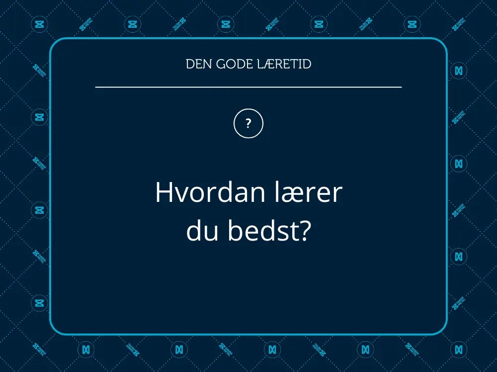 Samtalekort med spørgsmålet: Hvordan lærer du bedst?
