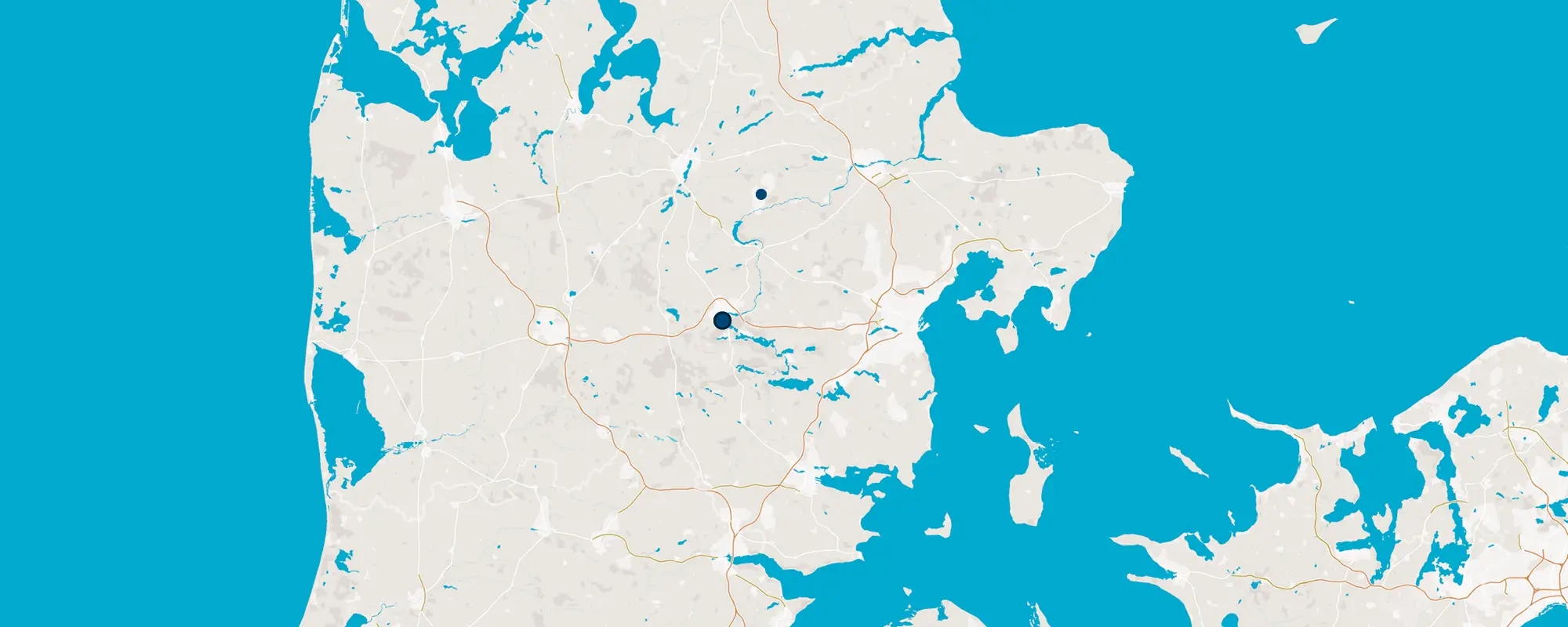 Lokalafdeling Bjerringbro-Silkeborg markeret på et kort